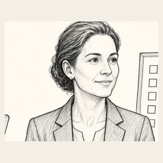 Georgina - line drawing portrait